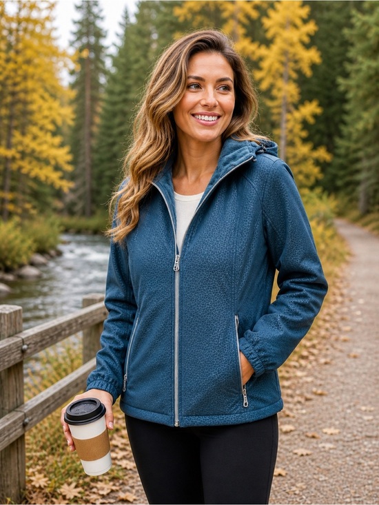 ZeroXposur Jackets & Blazers - ZeroXposur Teal Softshell Jacket XL Fleece Lined Hooded Zip Coat